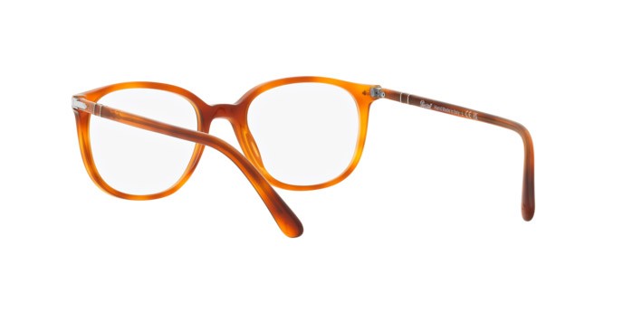 Eyeglasses Persol PO 3317V (96) color terra di siena shape square lenses trasparente