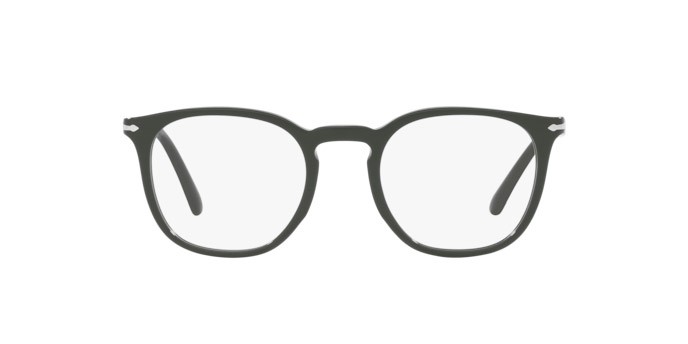 Occhiali da vista Persol PO 3318V (1188) colore verde scuro opaco forma pantos lenti lente demo