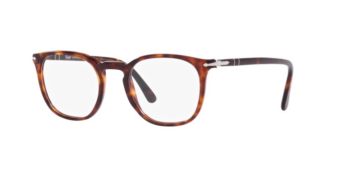 Occhiali da vista Persol PO 3318V (24) colore havana forma pantos lenti lente demo