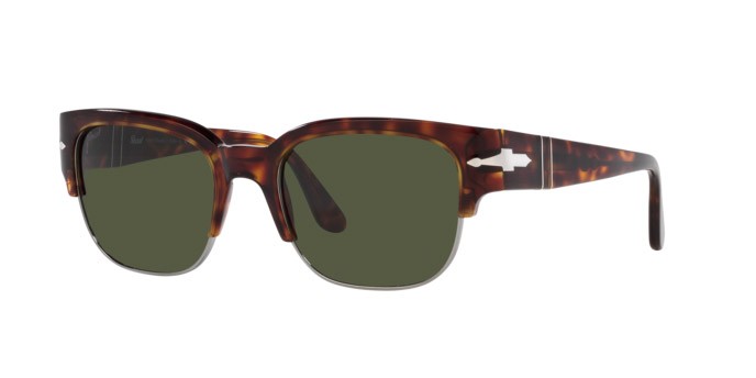 Sunglasses Persol Tom PO 3319S (24/31) color havana shape square lenses verde