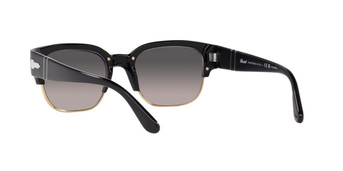 Occhiali da sole Persol Tom PO 3319S (95/M3) colore nero forma quadrato lenti polarized grigia sfumata