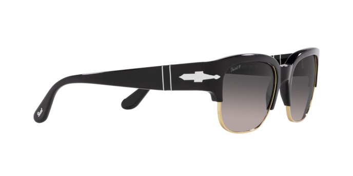Occhiali da sole Persol Tom PO 3319S (95/M3) colore nero forma quadrato lenti polarized grigia sfumata