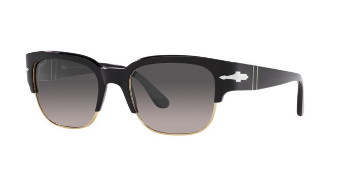 Occhiali da sole Persol Tom PO 3319S (95/M3) colore nero forma quadrato lenti polarized grigia sfumata