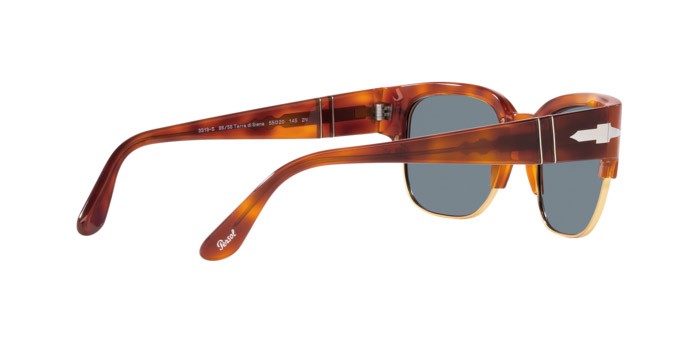 Sunglasses Persol Tom PO 3319S (96/56) color terra di siena shape square lenses azzurro