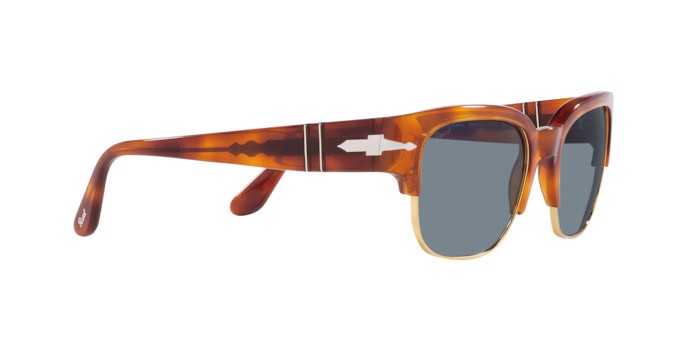 Sunglasses Persol Tom PO 3319S (96/56) color terra di siena shape square lenses azzurro