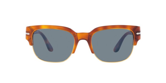 Sunglasses Persol Tom PO 3319S (96/56) color terra di siena shape square lenses azzurro