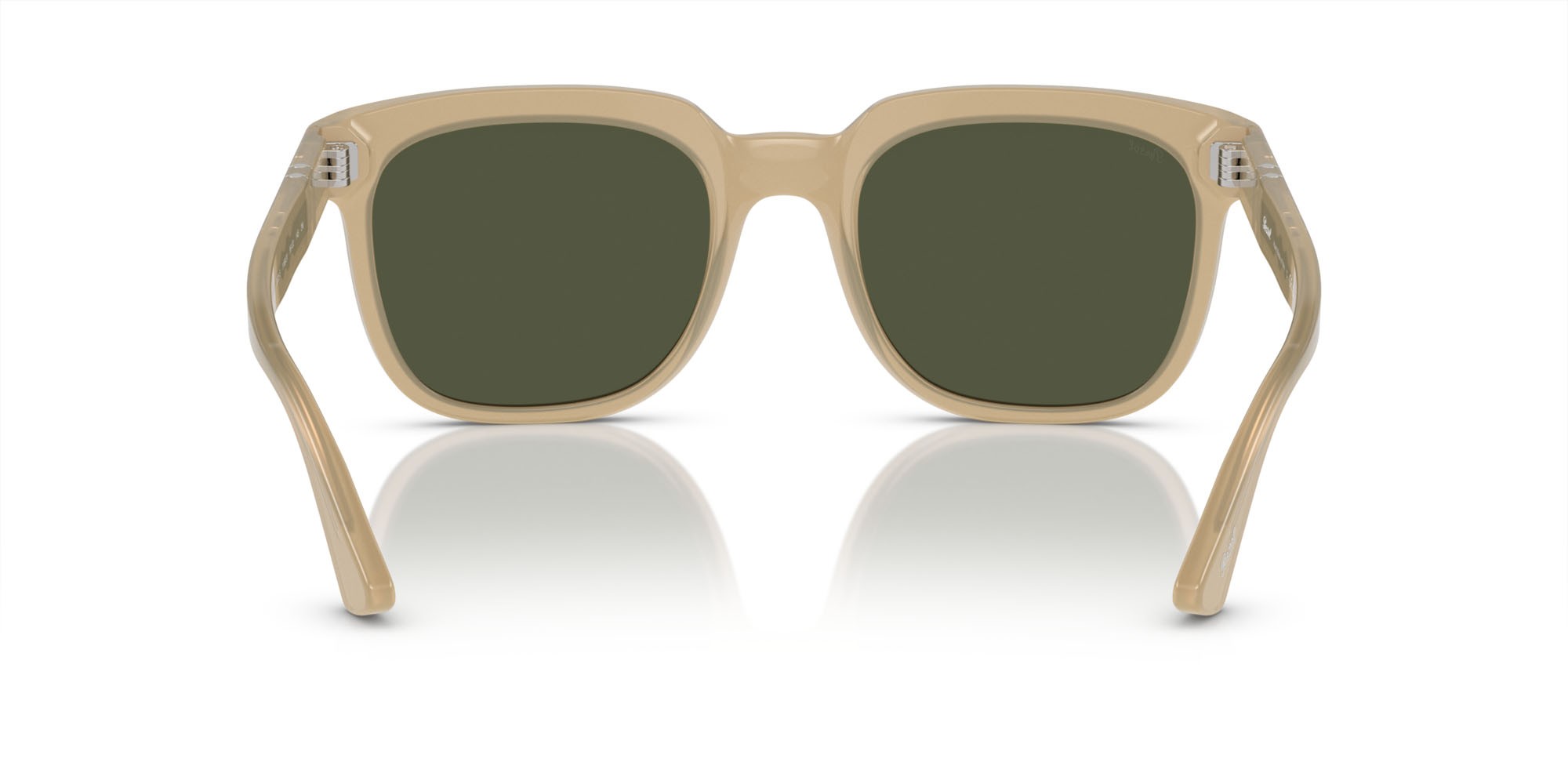 Occhiali da sole Persol PO 3323S (116931) colore beige opalino forma quadrato lenti verde