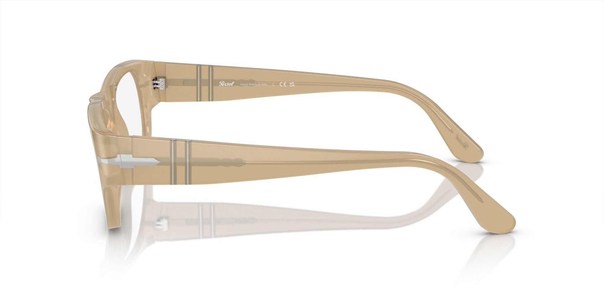 Occhiali da vista Persol PO 3324V (1169) colore beige opalino forma quadrato lenti lente demo