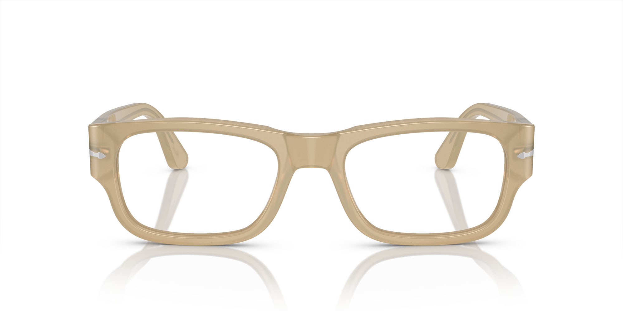 Occhiali da vista Persol PO 3324V (1169) colore beige opalino forma quadrato lenti lente demo