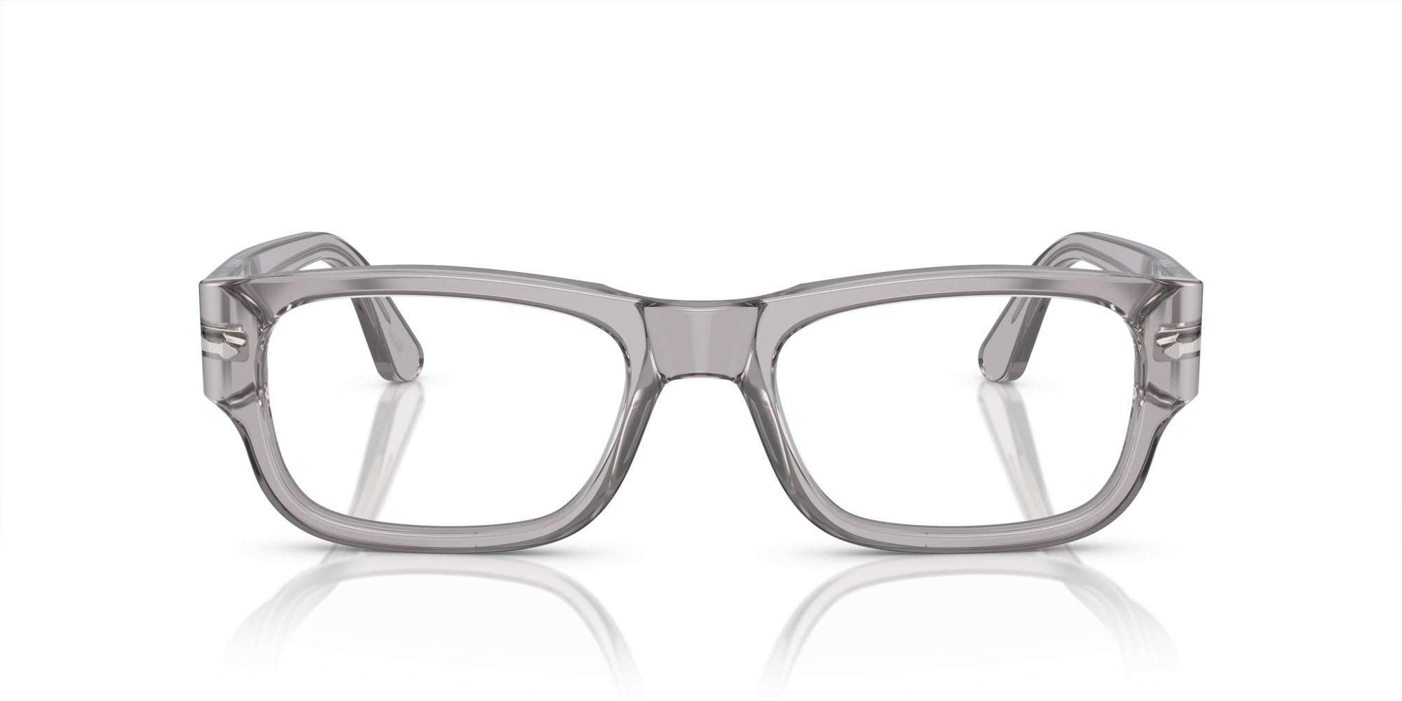 Brillen Persol PO 3324V (309) farbe grigio trasparente form quadratisch gläser lente demo