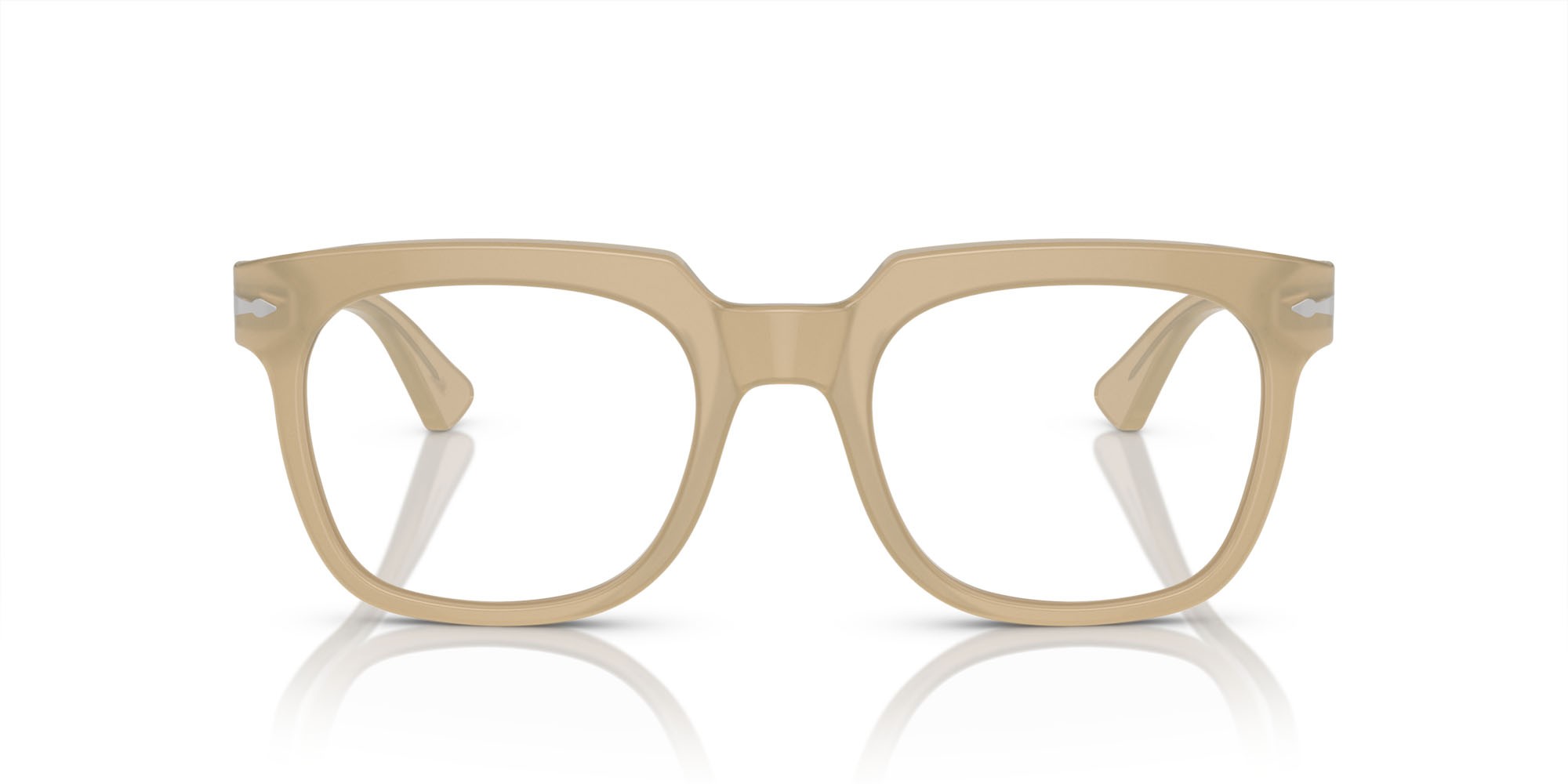Occhiali da vista Persol PO 3325V (1169) colore beige opalino forma quadrato lenti trasparente