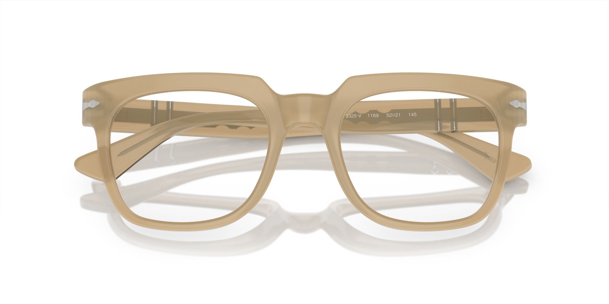 Occhiali da vista Persol PO 3325V (1169) colore beige opalino forma quadrato lenti trasparente