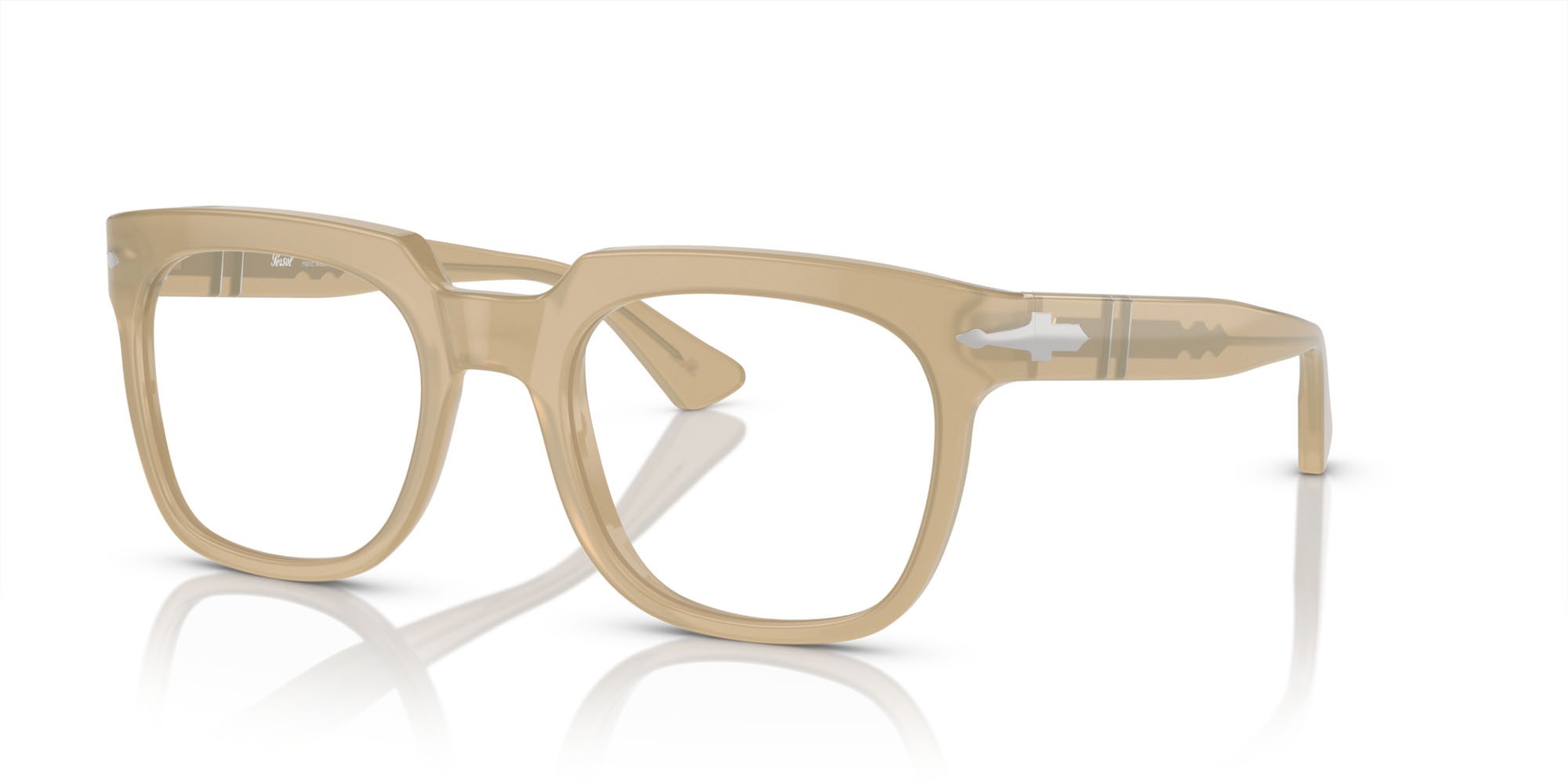 Occhiali da vista Persol PO 3325V (1169) colore beige opalino forma quadrato lenti trasparente