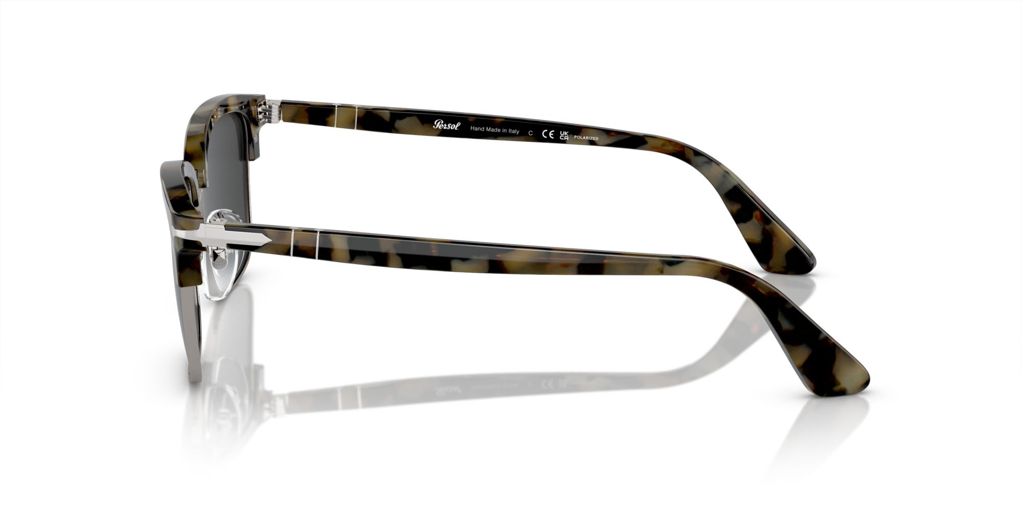 Sunglasses Persol PO 3327S (107148) color tartarugato marrone shape rectangle lenses polar nera
