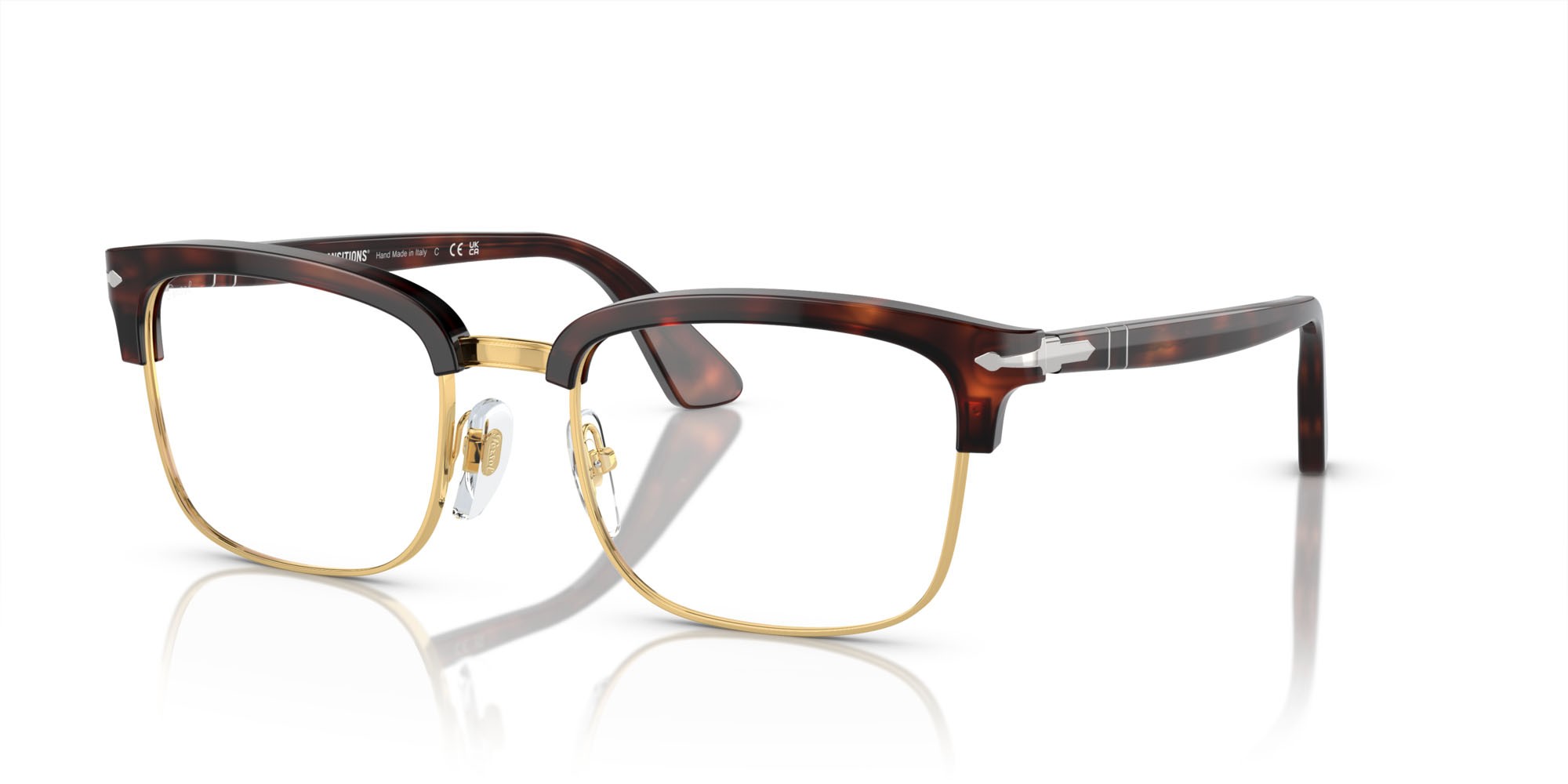 Occhiali da sole Persol PO 3327S (24/GJ) colore havana forma rettangolare lenti transitions 8 verde