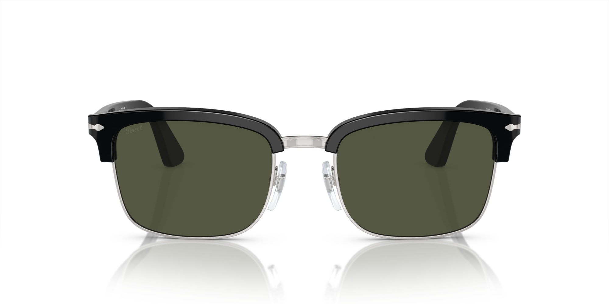 Occhiali da sole Persol PO 3327S (95/31) colore nero forma rettangolare lenti verde