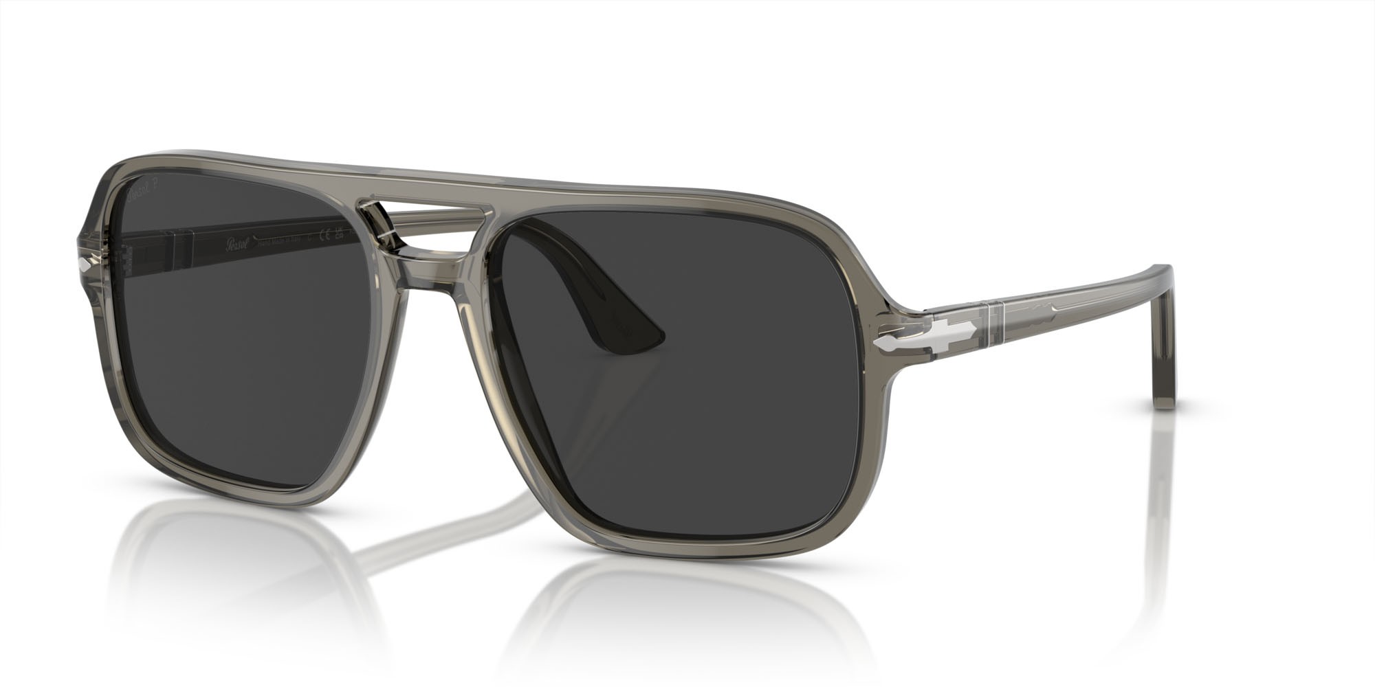 Occhiali da sole Persol PO 3328S (110348) colore fumo forma aviator lenti polar nera