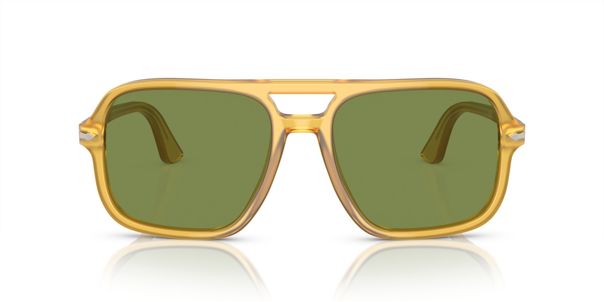 Sonnenbrillen Persol PO 3328S (204/4E) farbe miele form aviator gläser verde