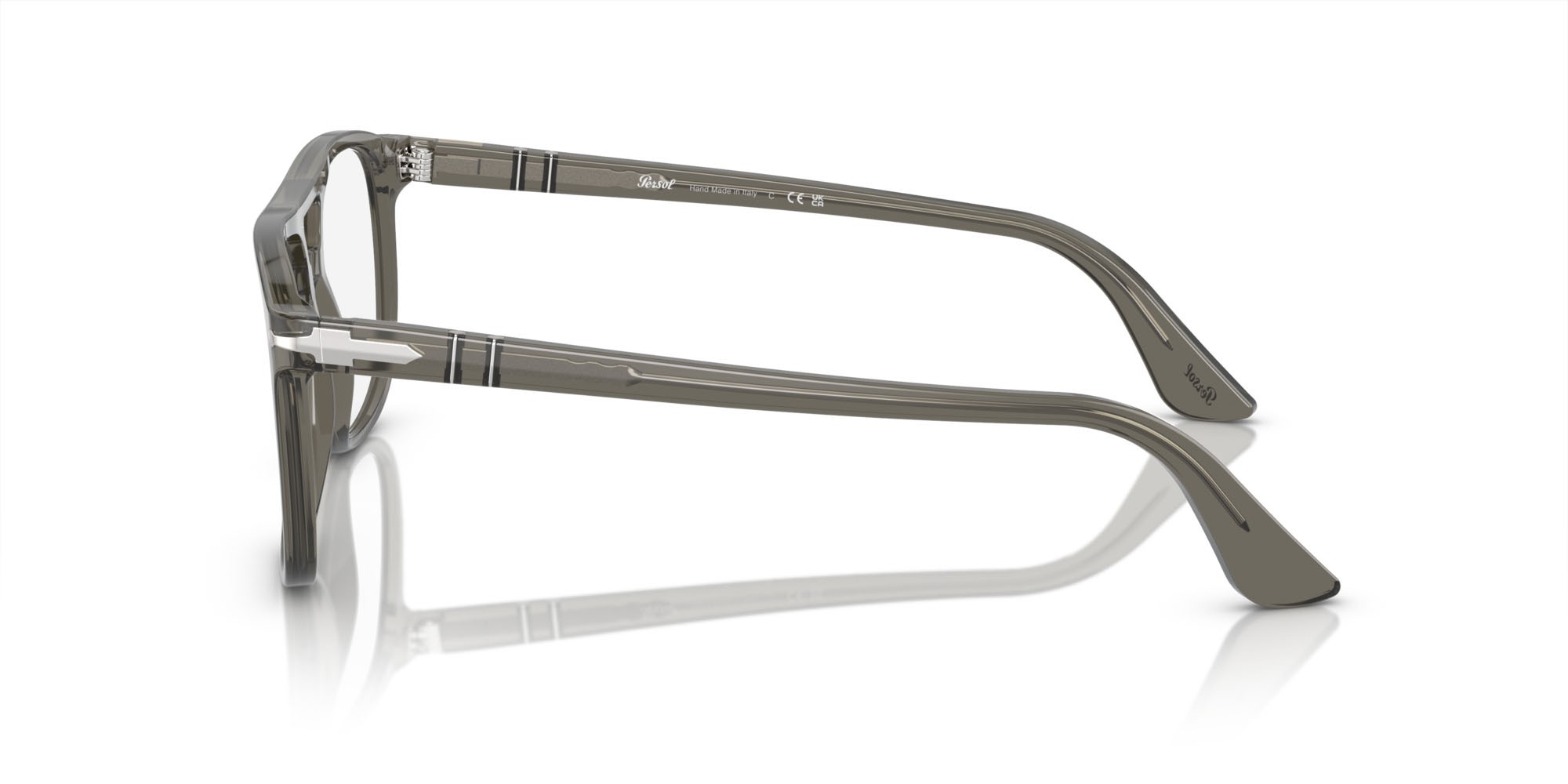 Eyeglasses Persol Greta PO 3329V (1103) color fumo shape aviator lenses trasparente