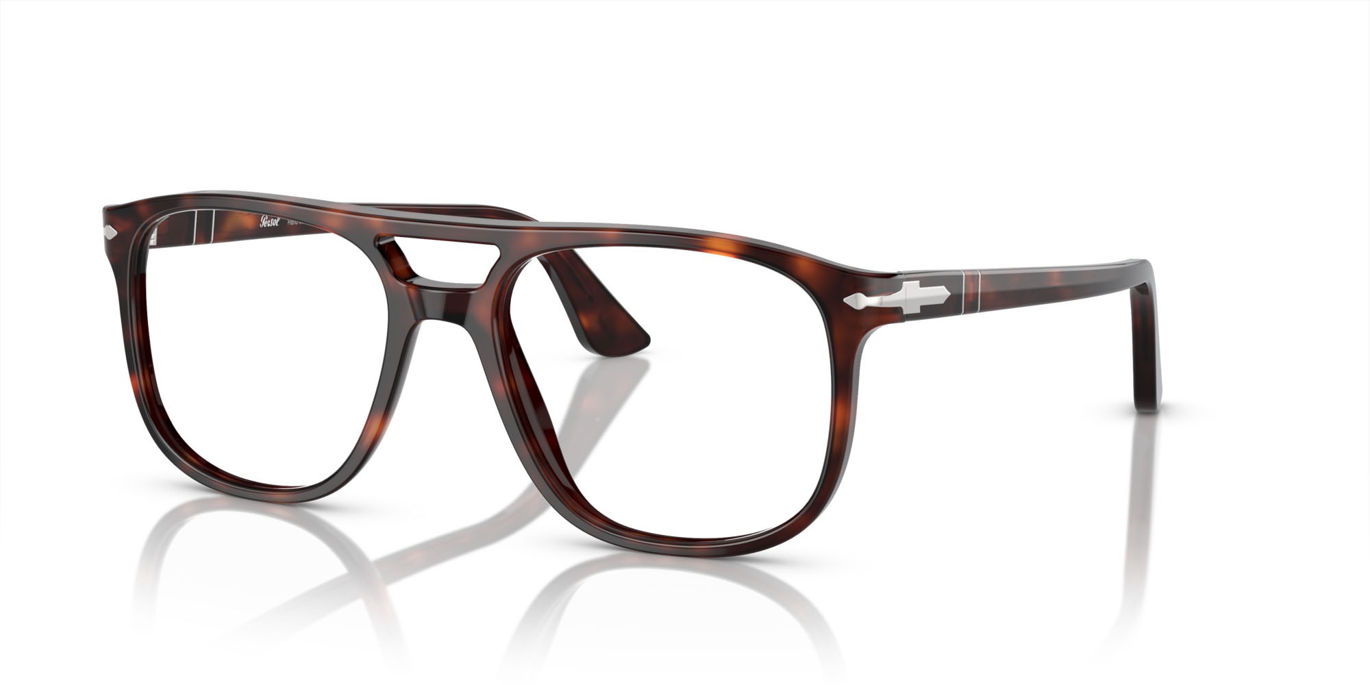 Occhiali da vista Persol Greta PO 3329V (24) colore havana forma aviator lenti trasparente