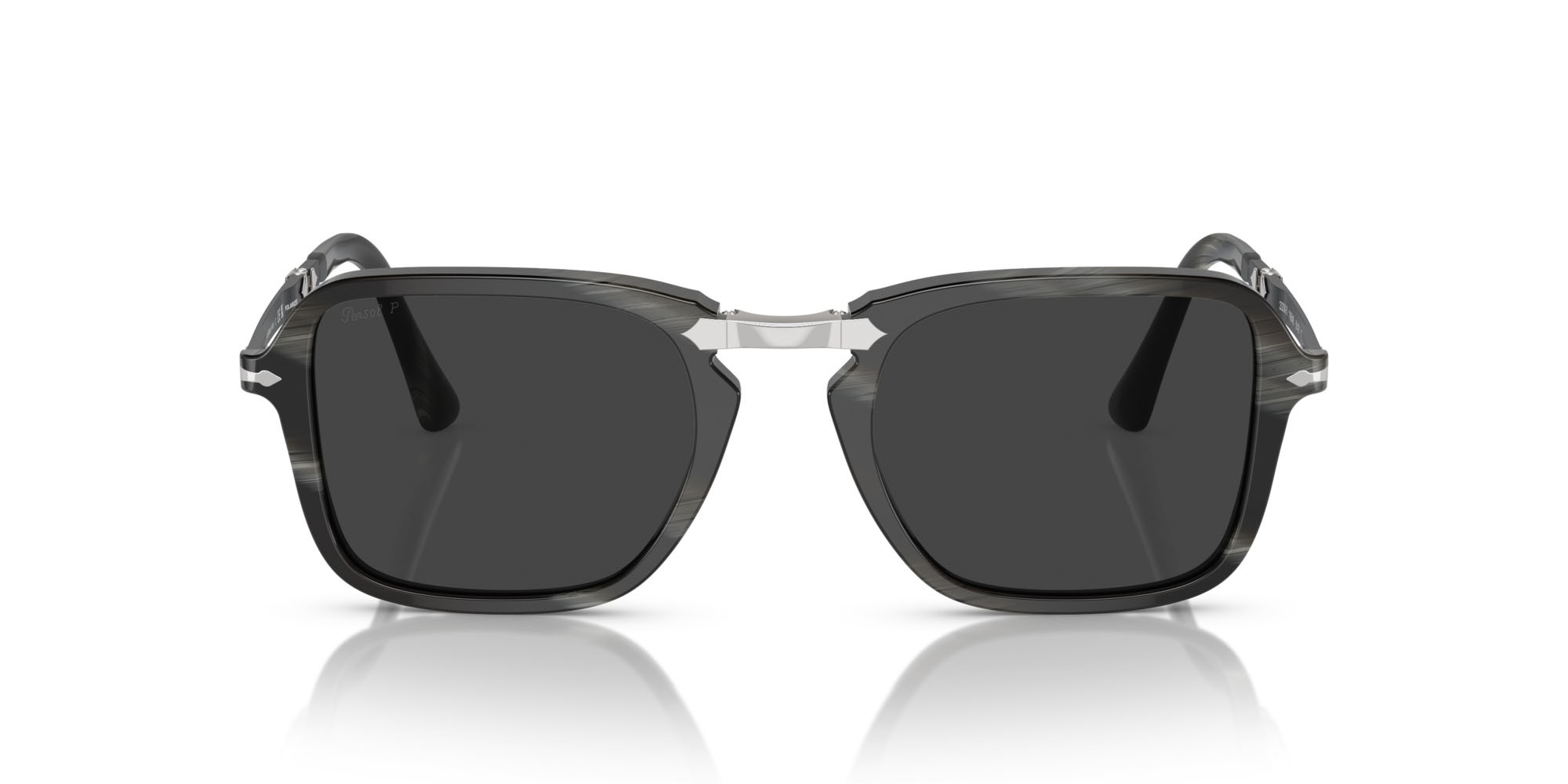 Occhiali da sole Persol PO 3330S (119948) colore corno nero forma rettangolare lenti polar nera