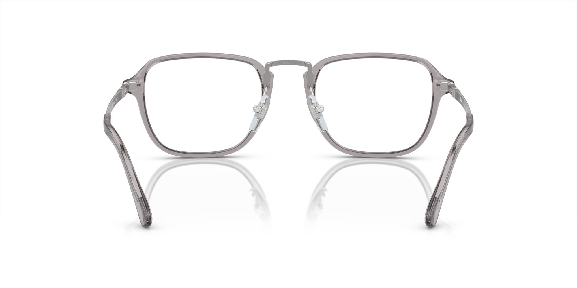 Eyeglasses Persol PO 3331V (309) color grigio trasparente shape rectangle lenses trasparente