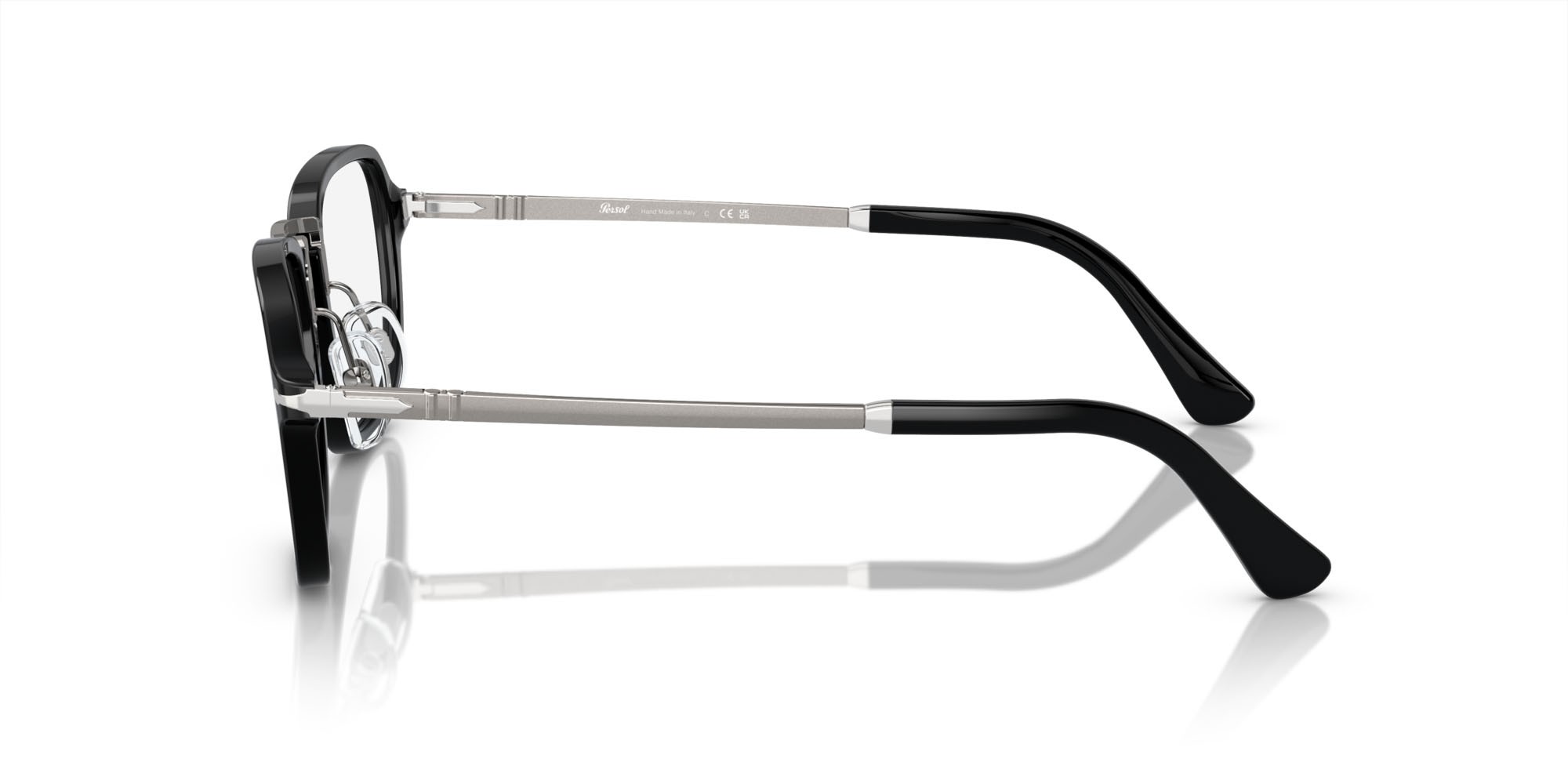 Eyeglasses Persol PO 3331V (95) color nero shape rectangle lenses trasparente