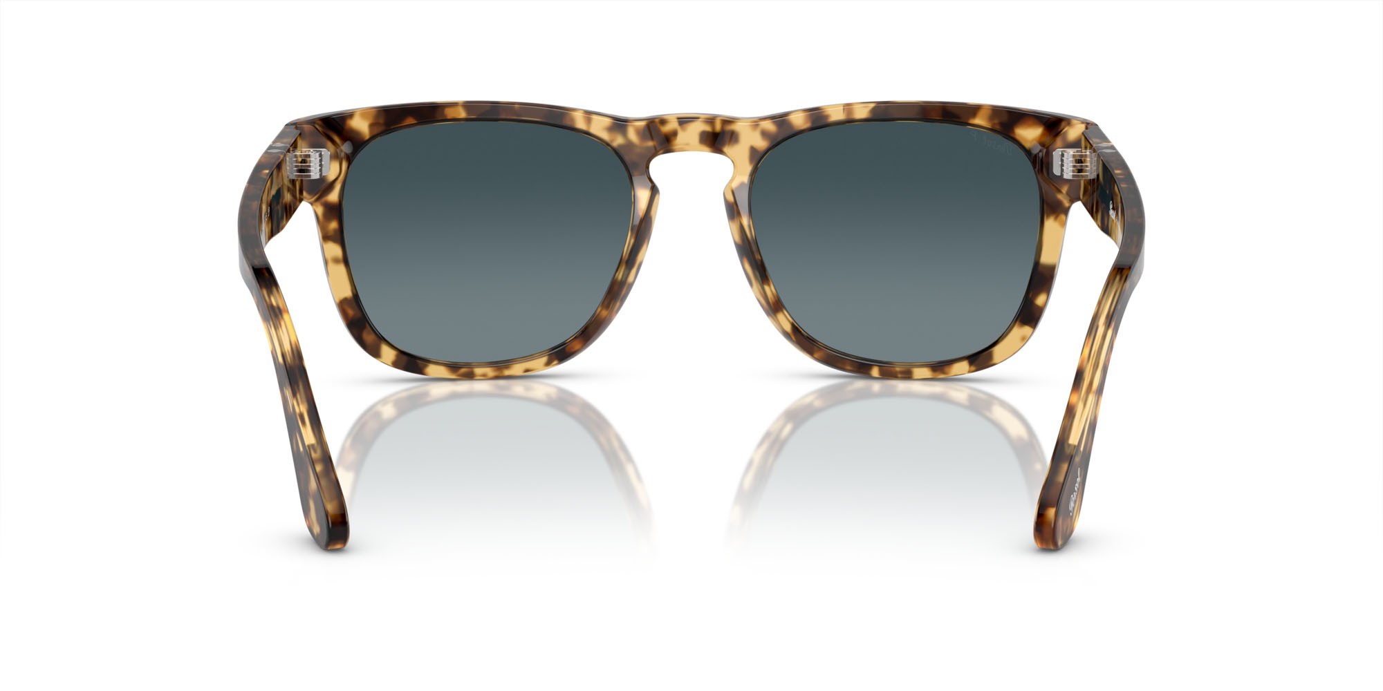 Occhiali da sole Persol Elio PO 3333S (1056S3) colore beige tartarugato forma quadrato lenti blue gradient dark blue polarized