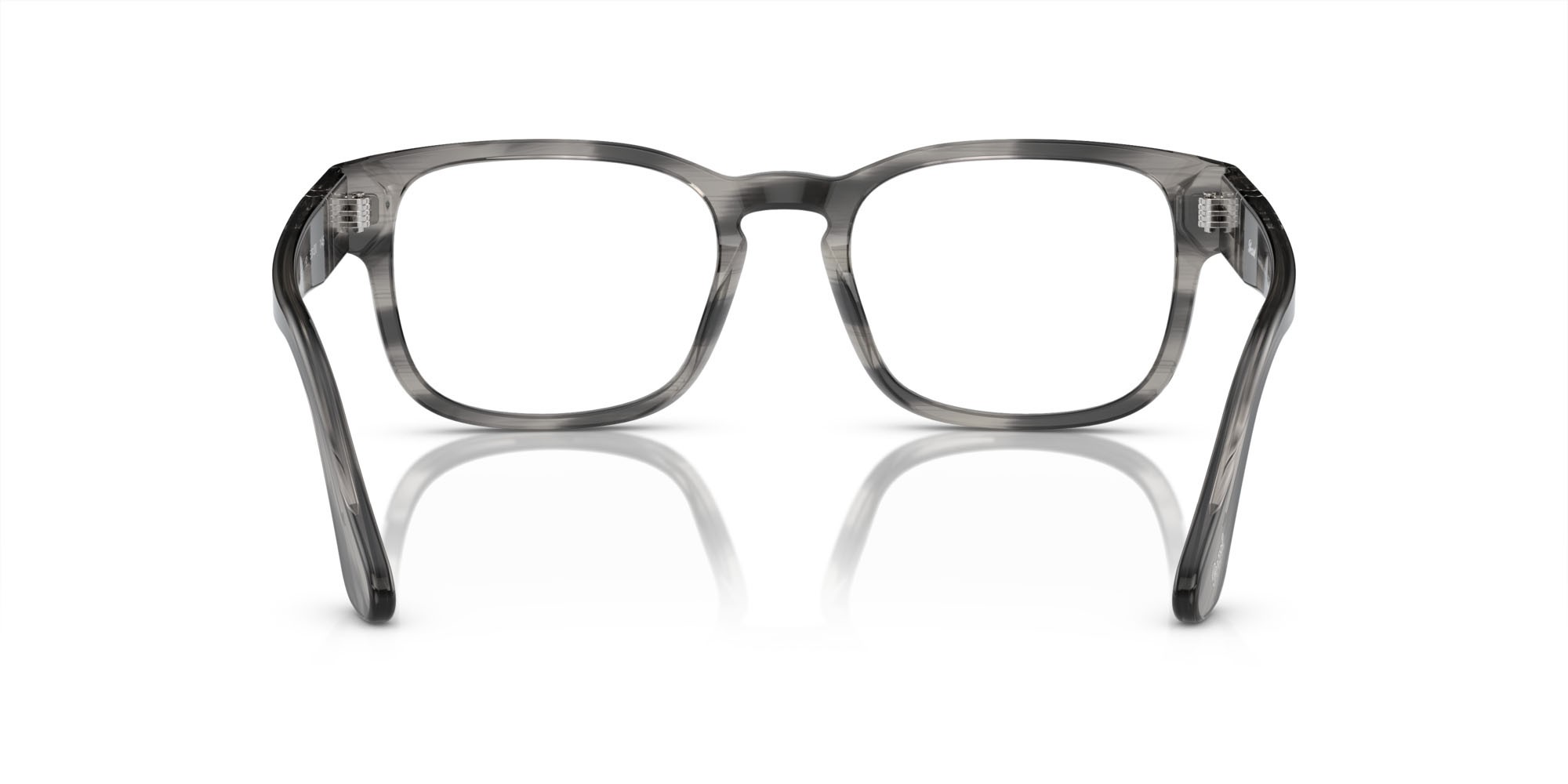 Occhiali da vista Persol PO 3334V (1192) colore striato grigio forma quadrato lenti trasparente