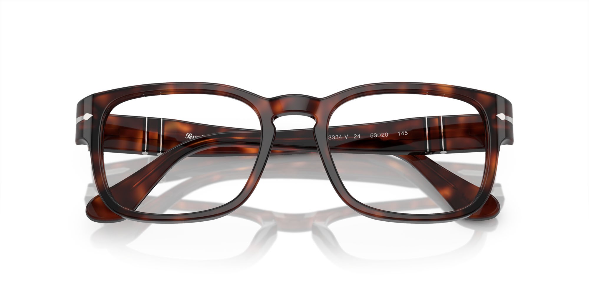 Occhiali da vista Persol PO 3334V (24) colore havana forma quadrato lenti trasparente