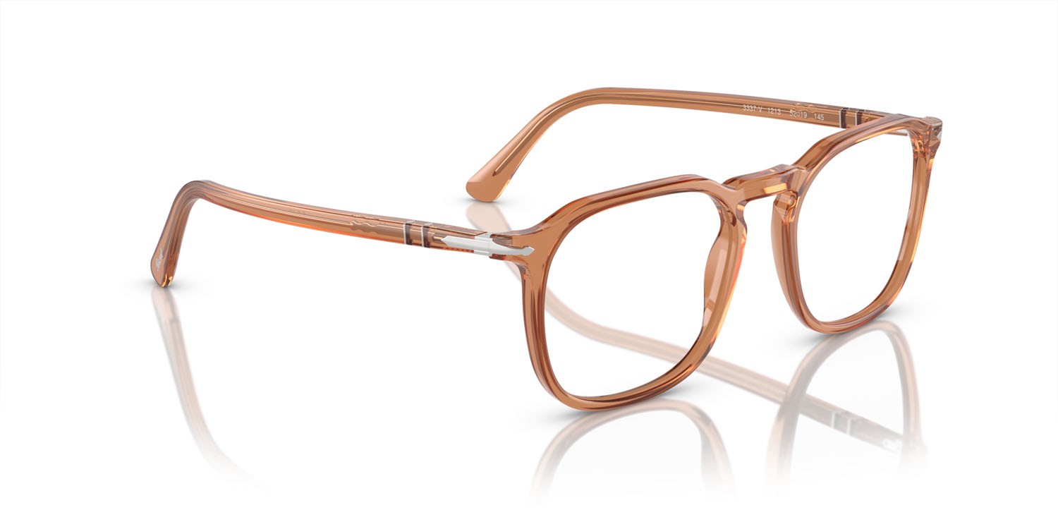 Eyeglasses Persol PO 3337V (1213) color marrone trasparente shape pantos lenses trasparente