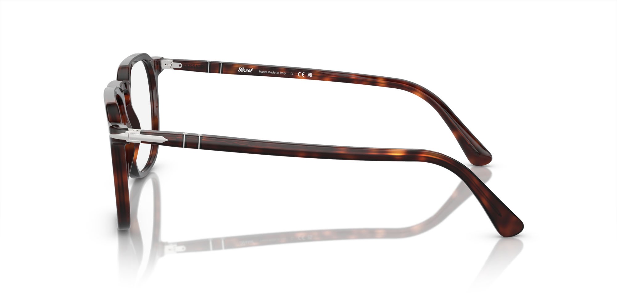 Occhiali da vista Persol PO 3337V (24) colore havana forma pantos lenti trasparente