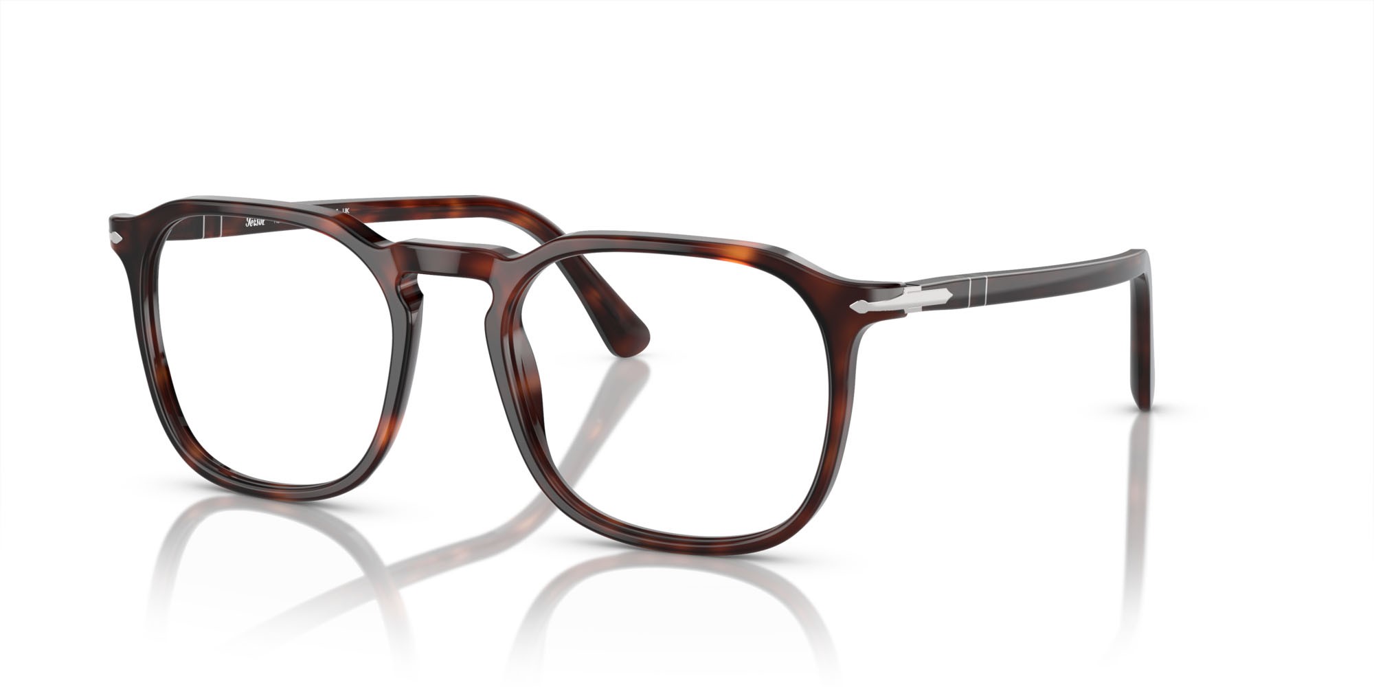 Occhiali da vista Persol PO 3337V (24) colore havana forma pantos lenti trasparente