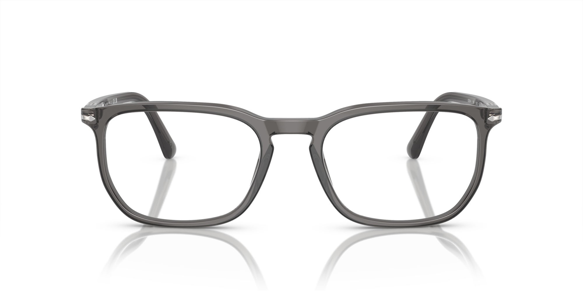 Occhiali da vista Persol PO 3339V (1196) colore grigio trasparente forma rettangolare lenti trasparente