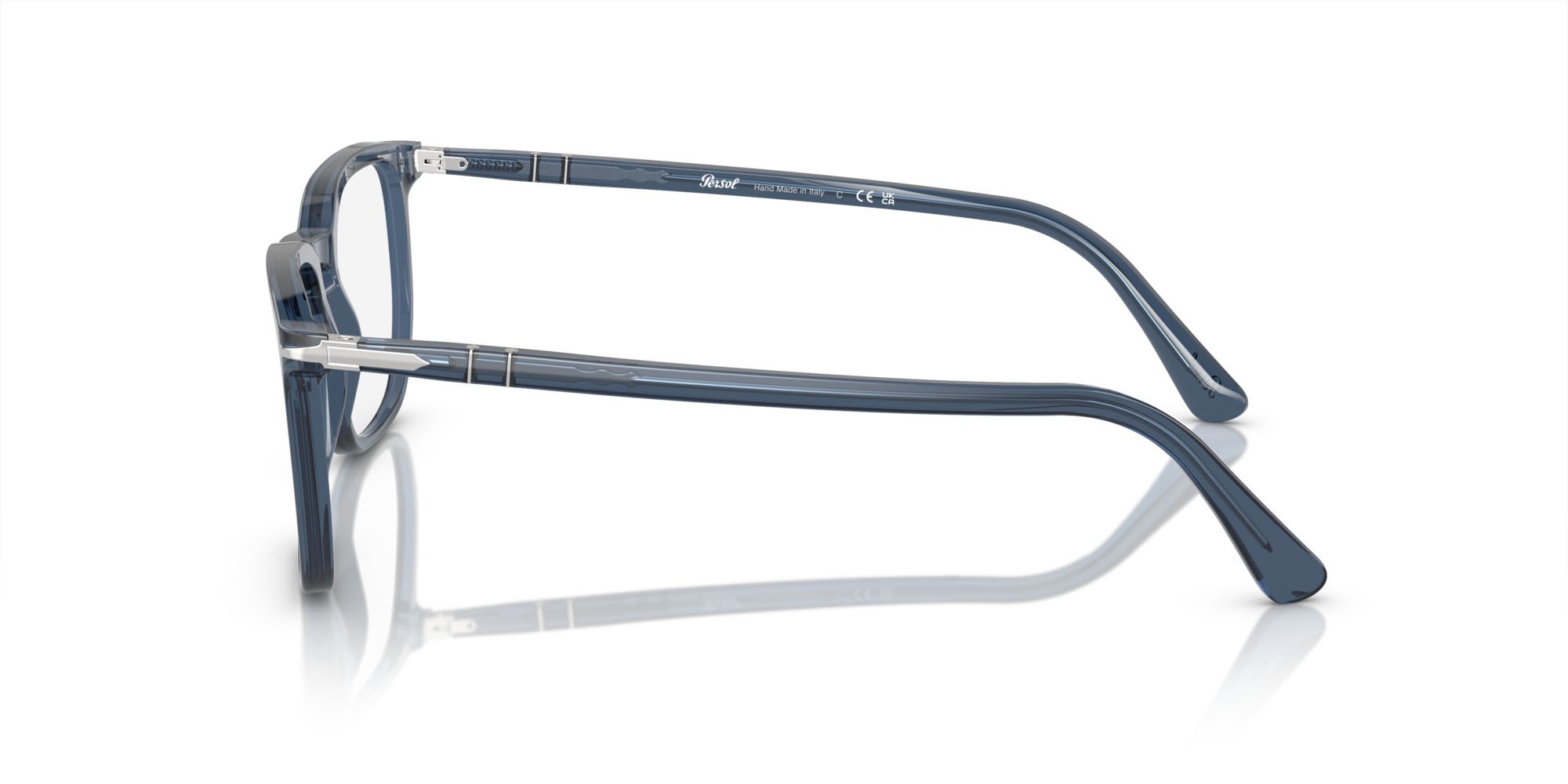 Occhiali da vista Persol PO 3339V (1197) colore blu trasparente forma rettangolare lenti trasparente