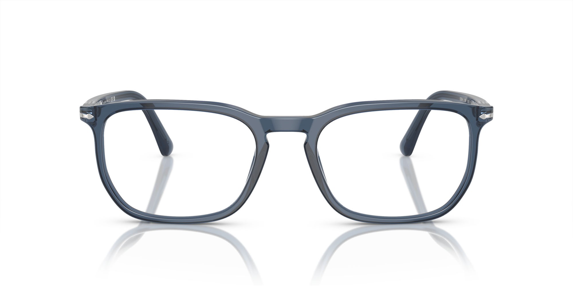 Occhiali da vista Persol PO 3339V (1197) colore blu trasparente forma rettangolare lenti trasparente