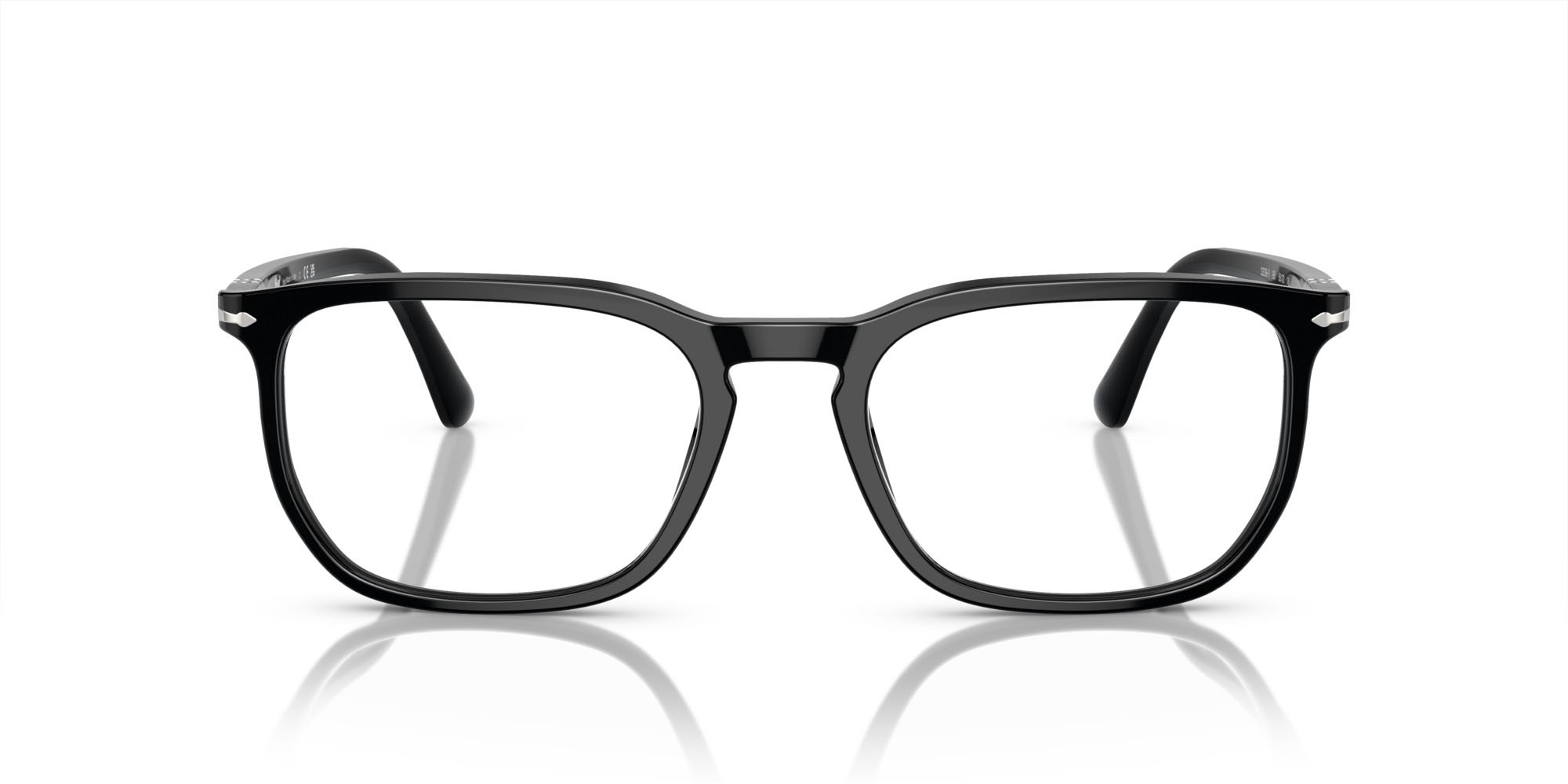 Eyeglasses Persol PO 3339V (95) color nero shape rectangle lenses trasparente