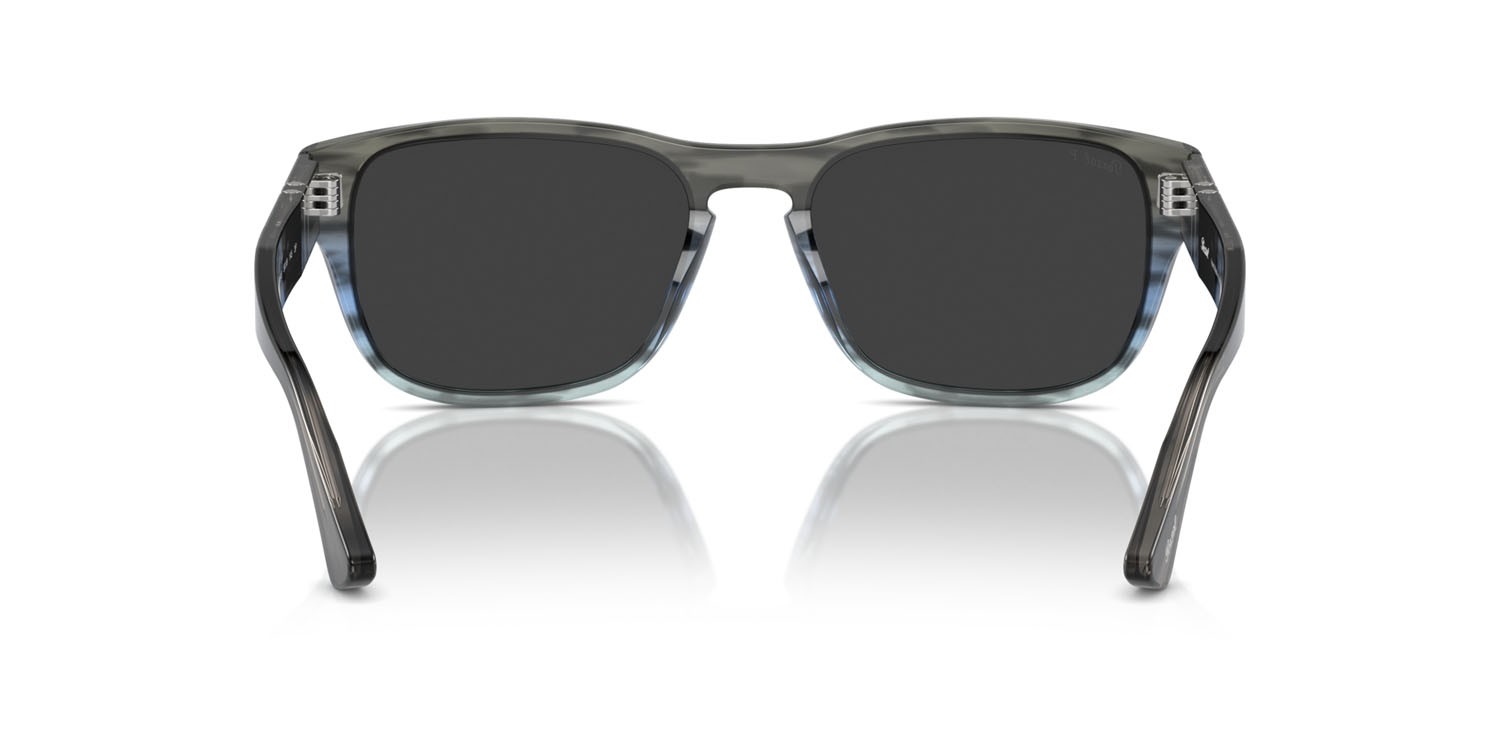 Occhiali da sole Persol PO 3341S (120548) colore striped grey gradient blue forma quadrato lenti polar grigio scuro