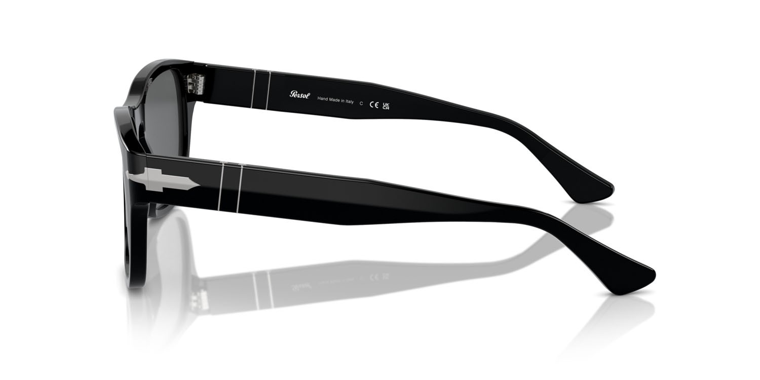 Sunglasses Persol PO 3341S (95/B1) color nero shape square lenses grigio scuro