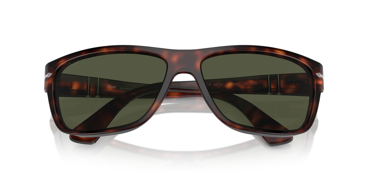 Sunglasses Persol PO 3342S (24/31) color havana shape rectangle lenses verde