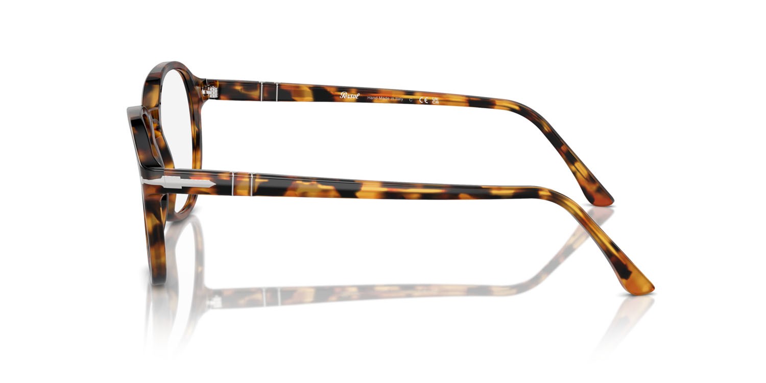 Eyeglasses Persol PO 3343V (1052) color madreterra shape pantos lenses trasparente