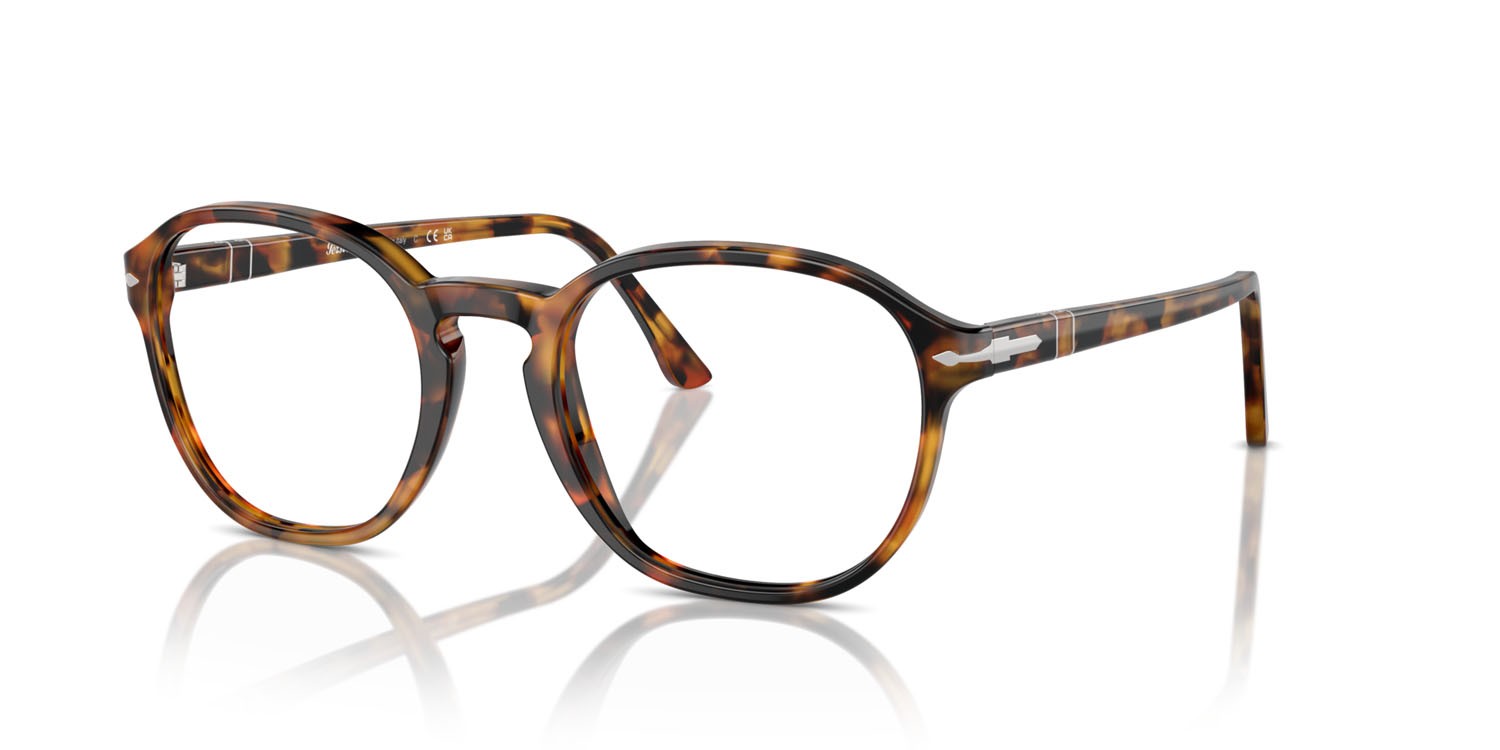 Eyeglasses Persol PO 3343V (1052) color madreterra shape pantos lenses trasparente