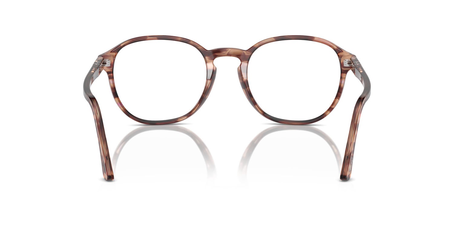 Eyeglasses Persol PO 3343V (1209) color striato bordeaux shape pantos lenses trasparente