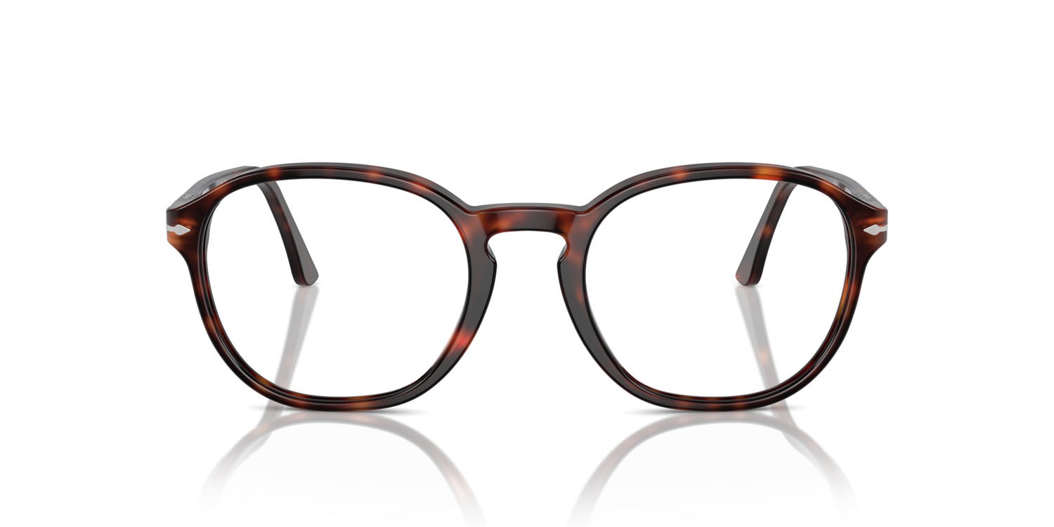 Brillen Persol PO 3343V (24) farbe havana form pantos gläser trasparente