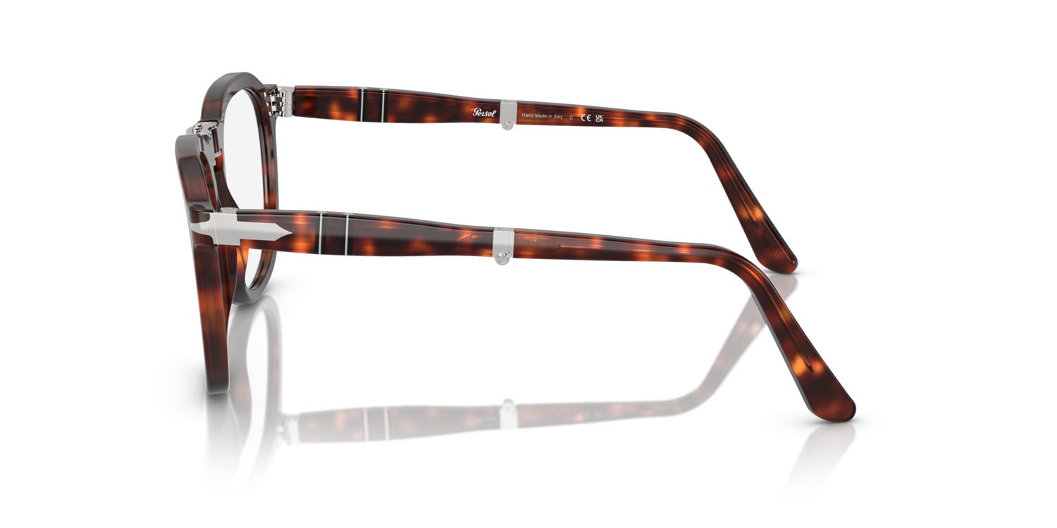 Eyeglasses Persol Rene' PO 3345V (24) color havana shape square lenses trasparente