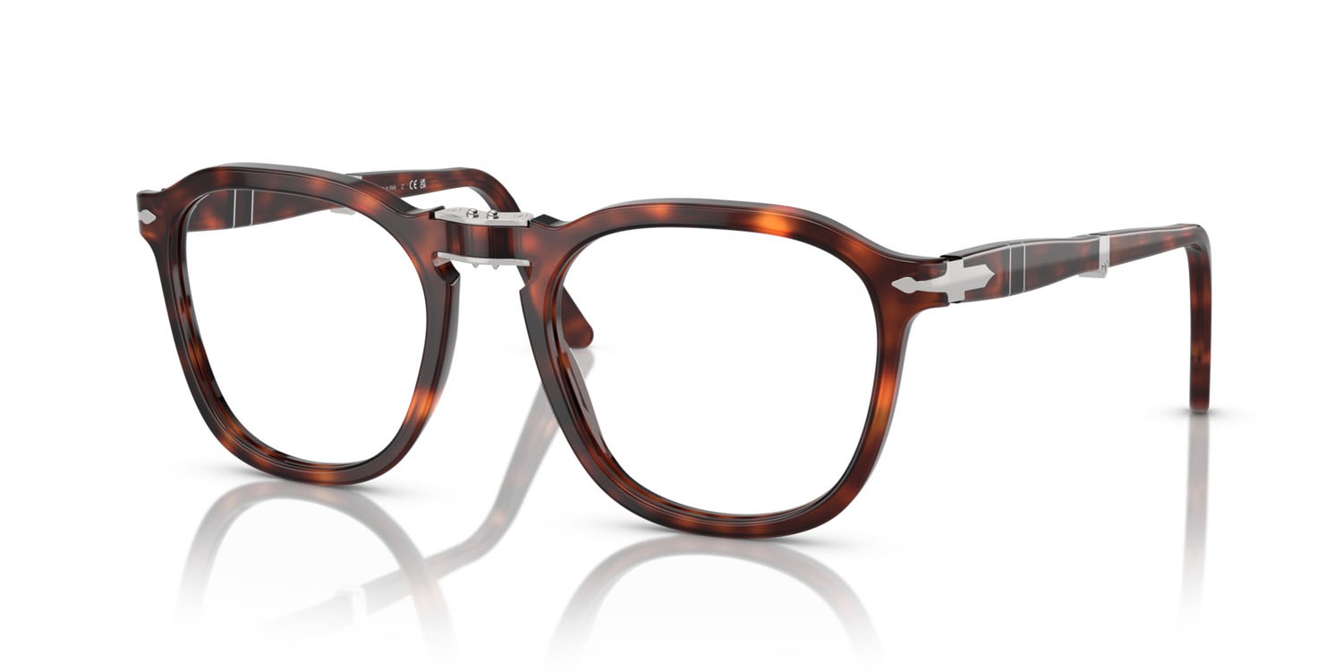 Eyeglasses Persol Rene' PO 3345V (24) color havana shape square lenses trasparente
