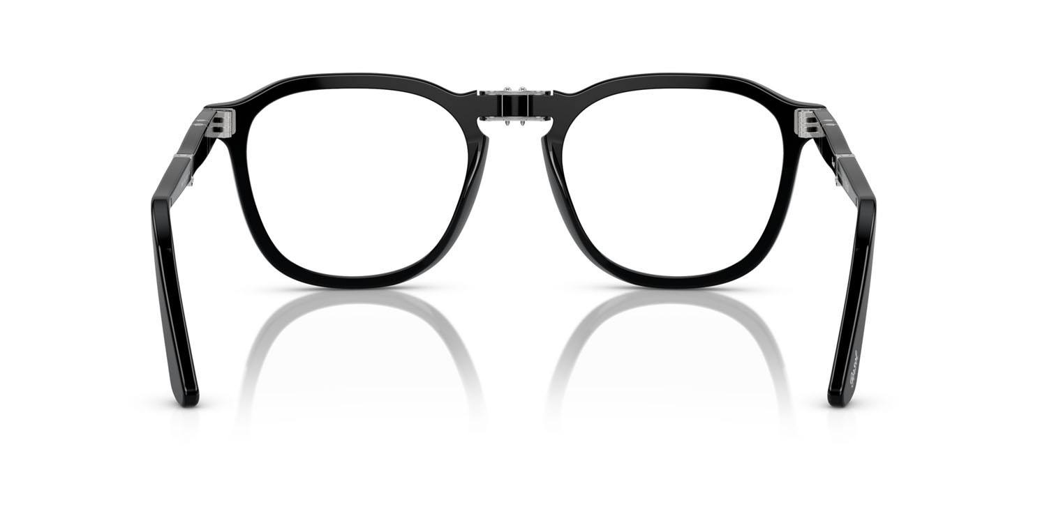 Eyeglasses Persol Rene' PO 3345V (95) color nero shape square lenses trasparente