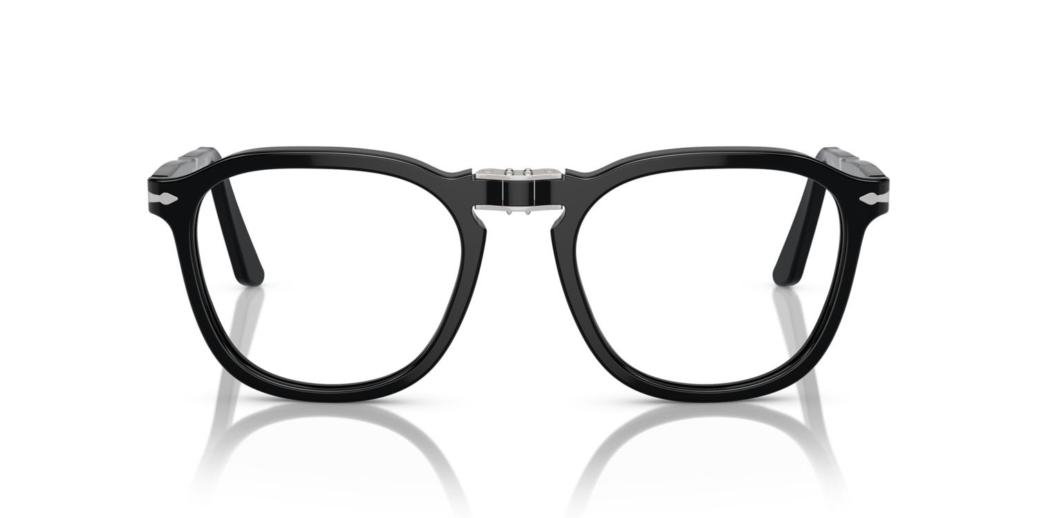 Eyeglasses Persol Rene' PO 3345V (95) color nero shape square lenses trasparente