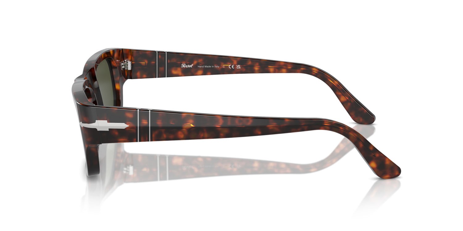 Occhiali da sole Persol Adrien PO 3347S (24/31) colore havana forma rettangolare lenti verde