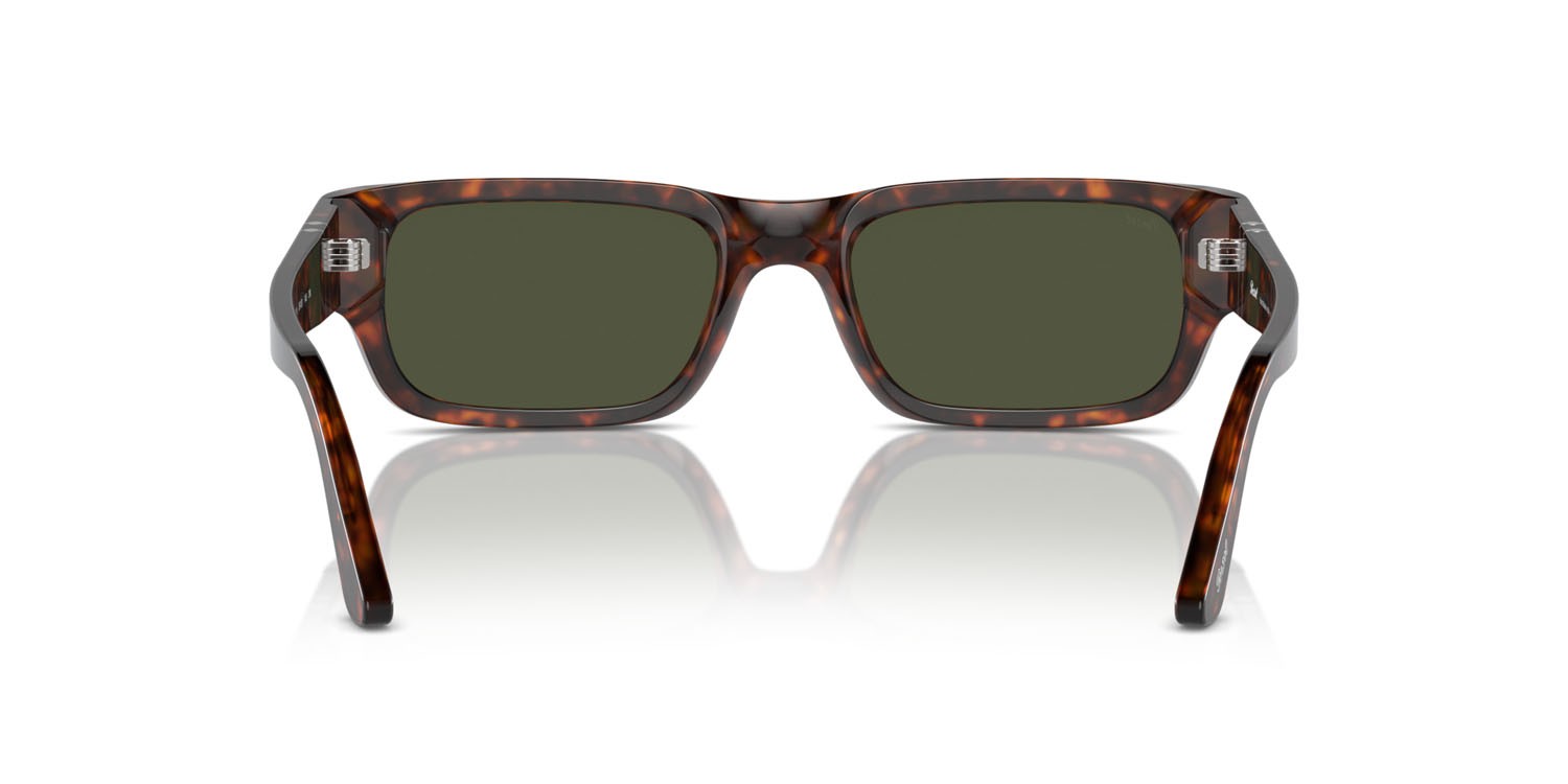 Occhiali da sole Persol Adrien PO 3347S (24/31) colore havana forma rettangolare lenti verde